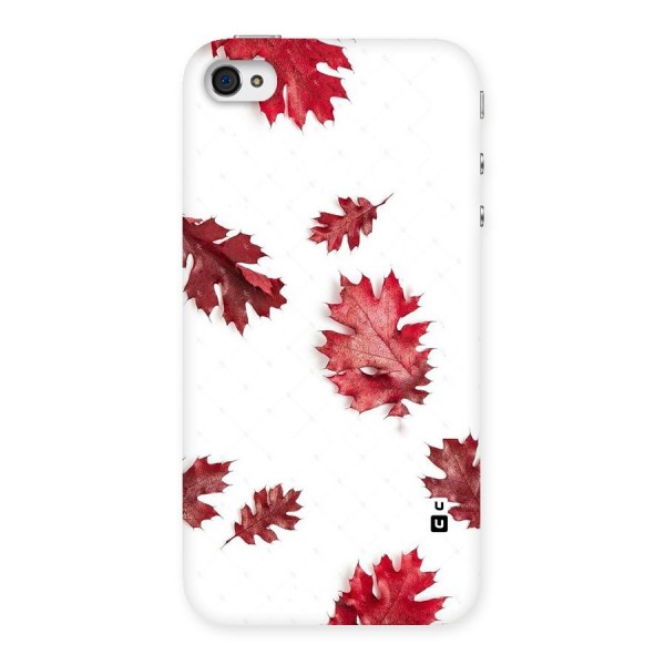 Red Appealing Autumn Leaves Back Case for iPhone 4 4s
