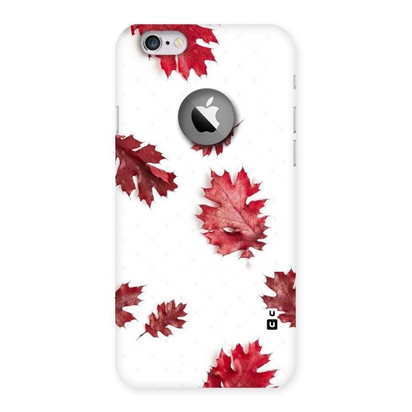 Red Appealing Autumn Leaves Back Case for iPhone 6 Logo Cut
