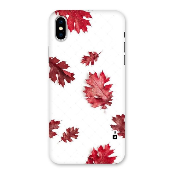 Red Appealing Autumn Leaves Back Case for iPhone X