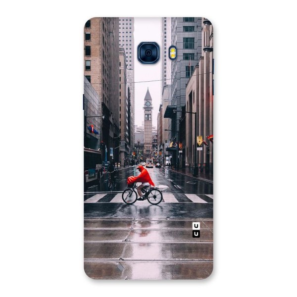 Red Bicycle Street Back Case for Galaxy C7 Pro