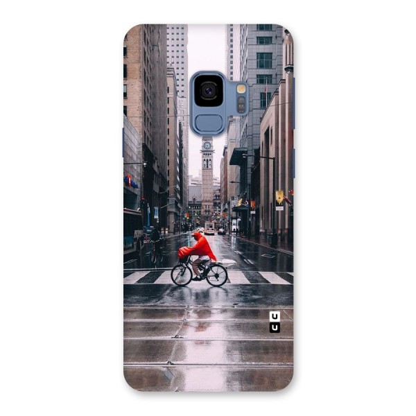 Red Bicycle Street Back Case for Galaxy S9