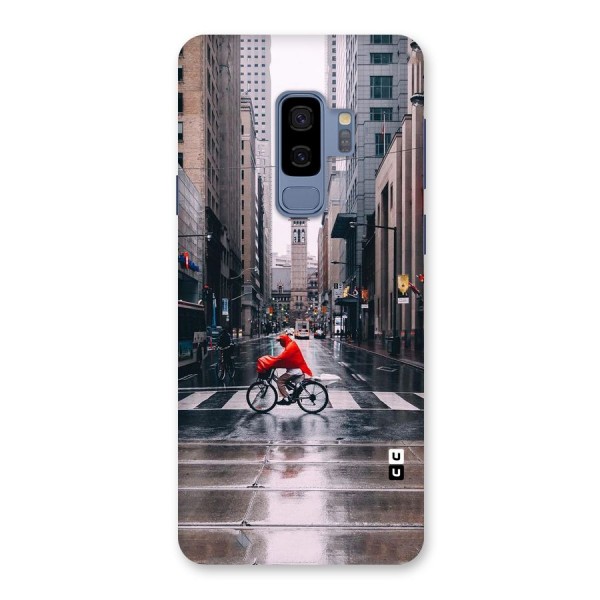 Red Bicycle Street Back Case for Galaxy S9 Plus