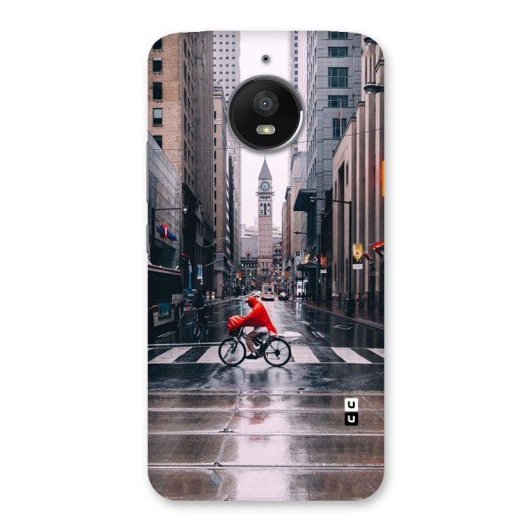Red Bicycle Street Back Case for Moto E4 Plus