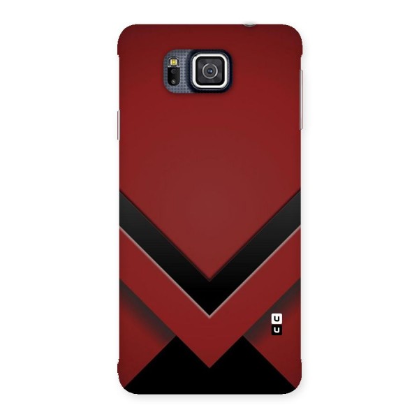 Red Black Fold Back Case for Galaxy Alpha