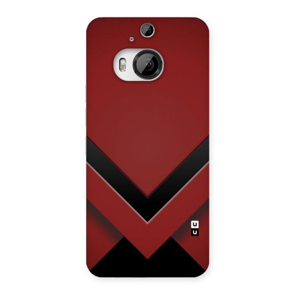 Red Black Fold Back Case for HTC One M9 Plus