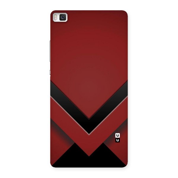 Red Black Fold Back Case for Huawei P8