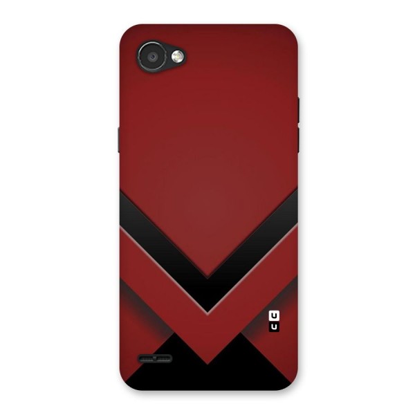 Red Black Fold Back Case for LG Q6