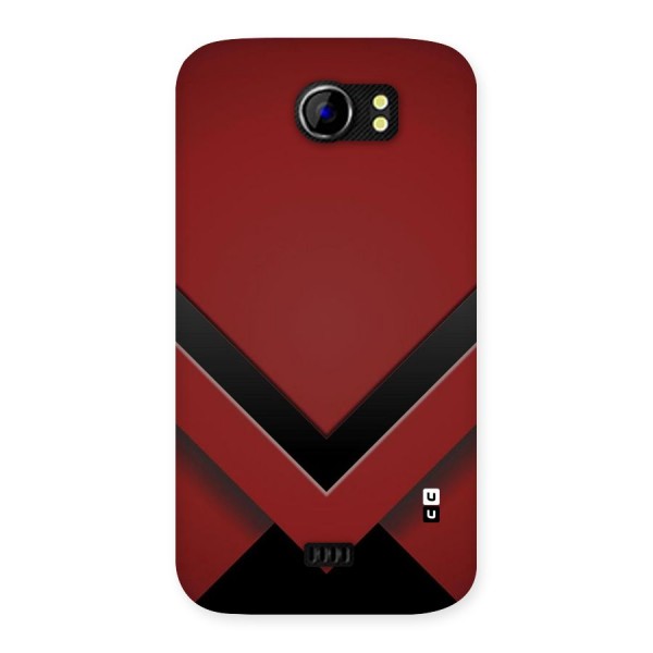 Red Black Fold Back Case for Micromax Canvas 2 A110