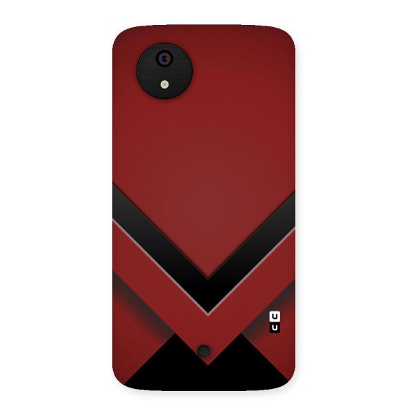 Red Black Fold Back Case for Micromax Canvas A1