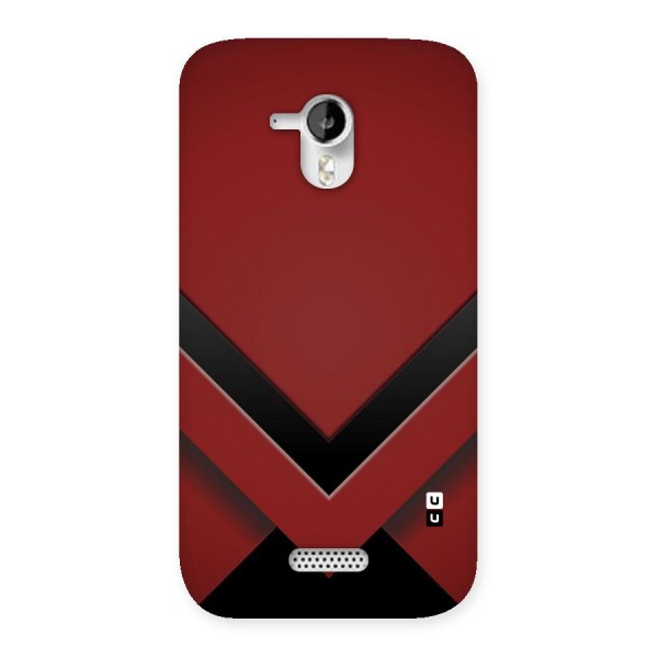 Red Black Fold Back Case for Micromax Canvas HD A116