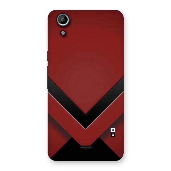 Red Black Fold Back Case for Micromax Canvas Selfie Lens Q345