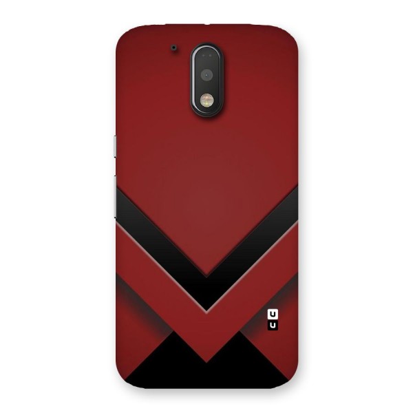 Red Black Fold Back Case for Motorola Moto G4 Plus