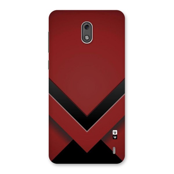 Red Black Fold Back Case for Nokia 2