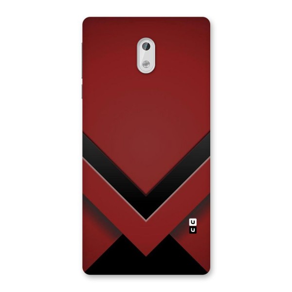 Red Black Fold Back Case for Nokia 3