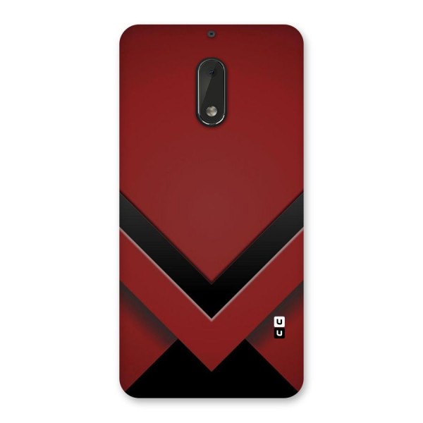 Red Black Fold Back Case for Nokia 6