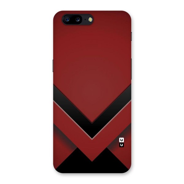 Red Black Fold Back Case for OnePlus 5