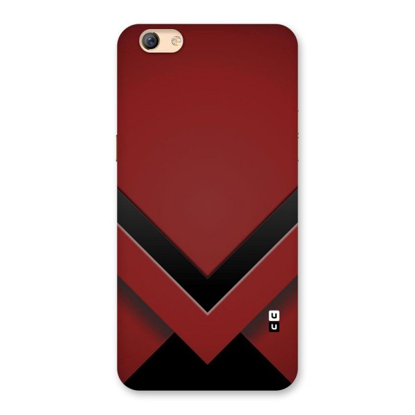 Red Black Fold Back Case for Oppo F3 Plus