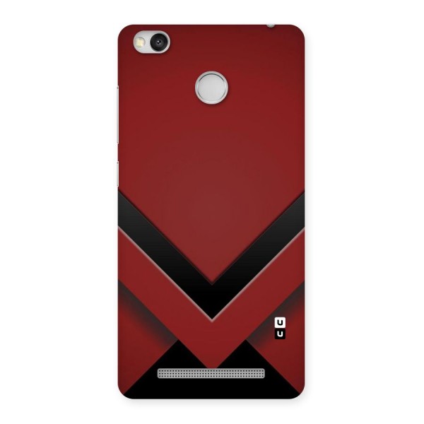 Red Black Fold Back Case for Redmi 3S Prime