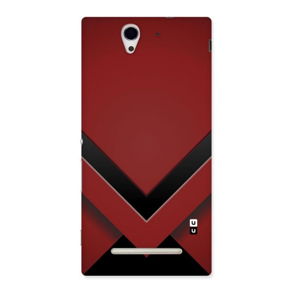 Red Black Fold Back Case for Sony Xperia C3