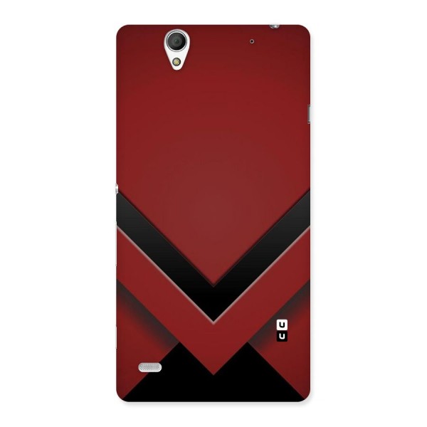 Red Black Fold Back Case for Sony Xperia C4