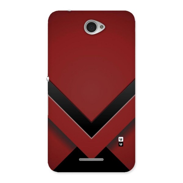 Red Black Fold Back Case for Sony Xperia E4