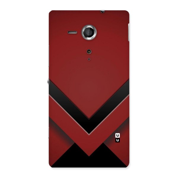 Red Black Fold Back Case for Sony Xperia SP
