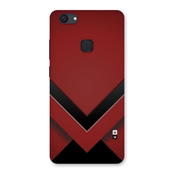 Red Black Fold Back Case for Vivo V7 Plus