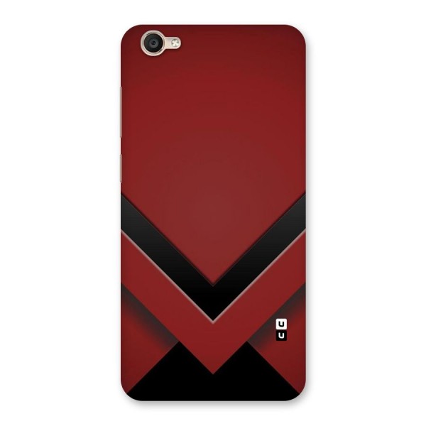 Red Black Fold Back Case for Vivo Y55L