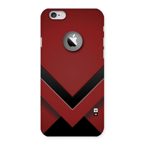 Red Black Fold Back Case for iPhone 6 Logo Cut