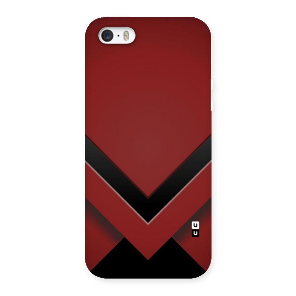 Red Black Fold Back Case for iPhone SE