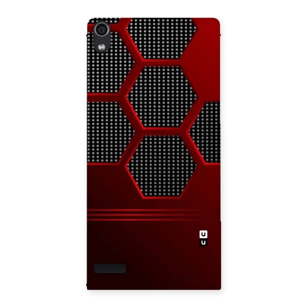 Red Black Hexagons Back Case for Ascend P6