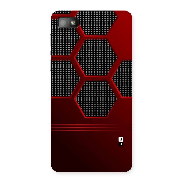Red Black Hexagons Back Case for Blackberry Z10