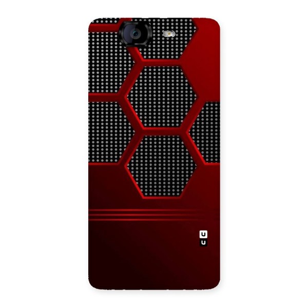 Red Black Hexagons Back Case for Canvas Knight A350