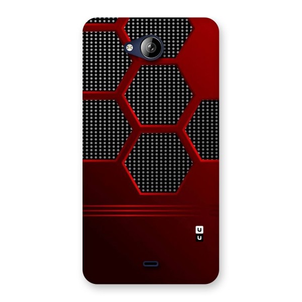 Red Black Hexagons Back Case for Canvas Play Q355
