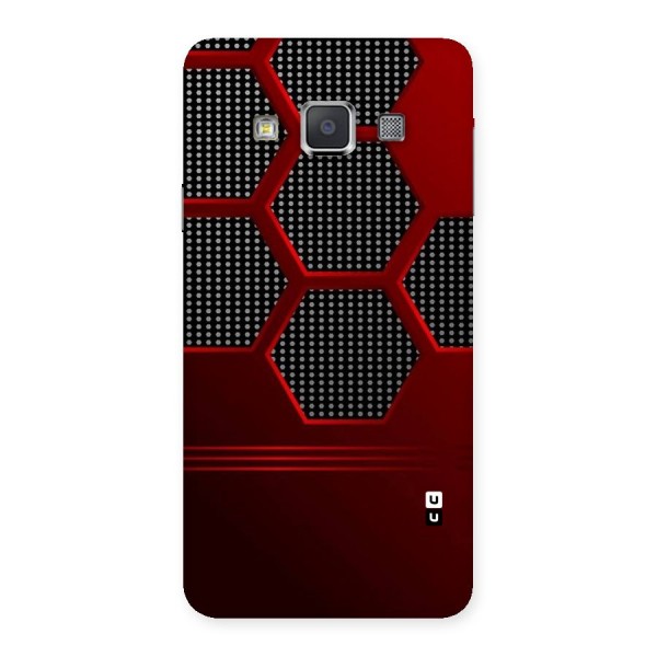 Red Black Hexagons Back Case for Galaxy A3