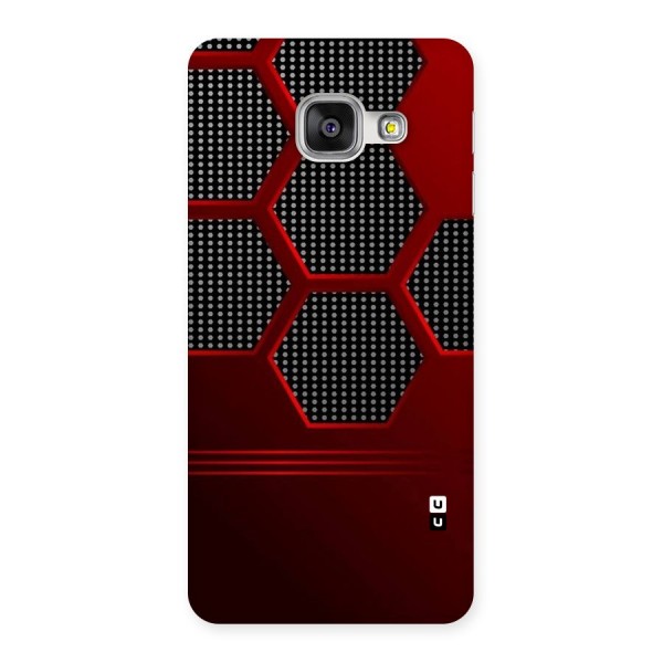 Red Black Hexagons Back Case for Galaxy A3 2016