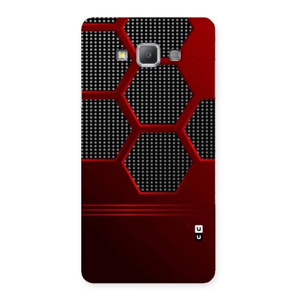 Red Black Hexagons Back Case for Galaxy A7