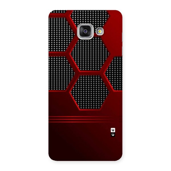 Red Black Hexagons Back Case for Galaxy A7 2016