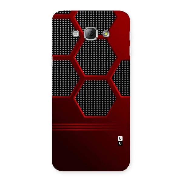 Red Black Hexagons Back Case for Galaxy A8