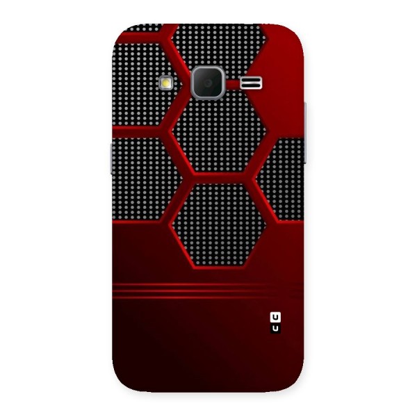 Red Black Hexagons Back Case for Galaxy Core Prime