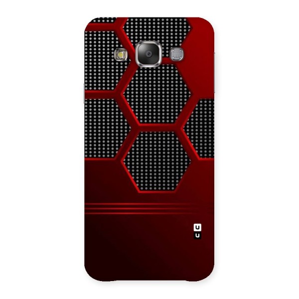 Red Black Hexagons Back Case for Galaxy E7