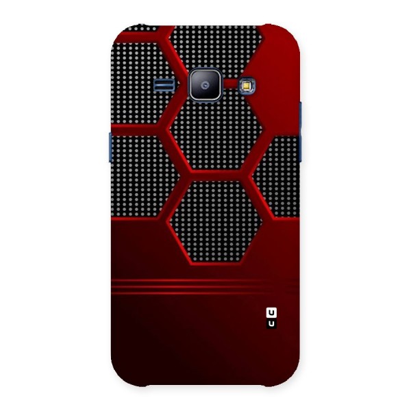 Red Black Hexagons Back Case for Galaxy J1