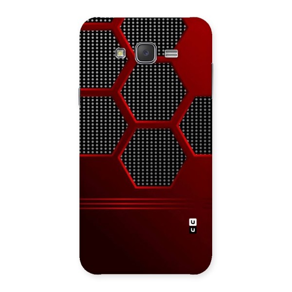 Red Black Hexagons Back Case for Galaxy J7