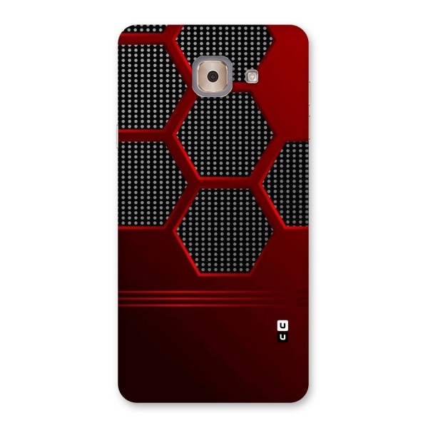 Red Black Hexagons Back Case for Galaxy J7 Max