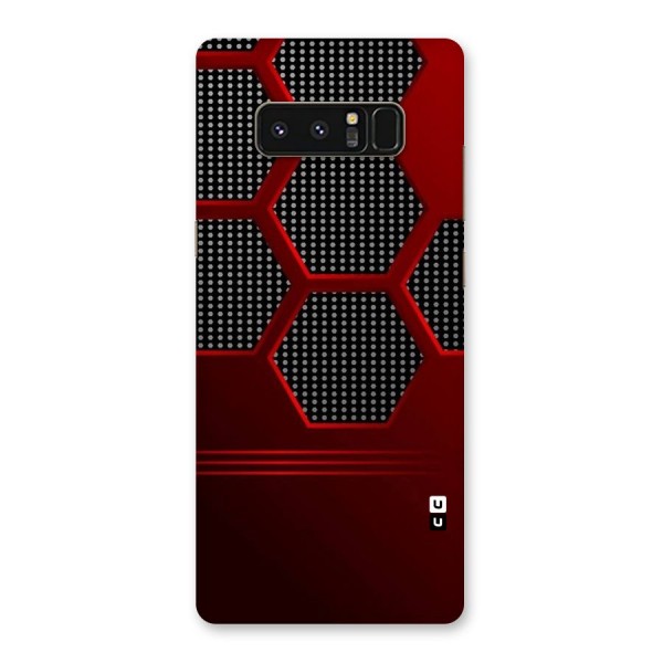 Red Black Hexagons Back Case for Galaxy Note 8