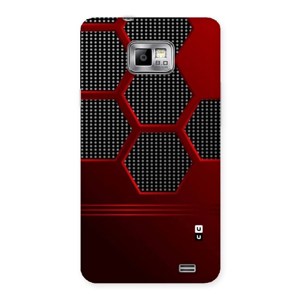 Red Black Hexagons Back Case for Galaxy S2