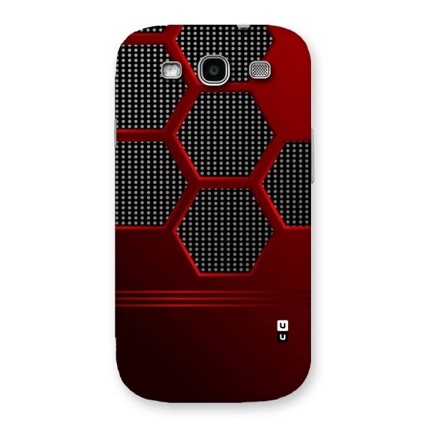 Red Black Hexagons Back Case for Galaxy S3
