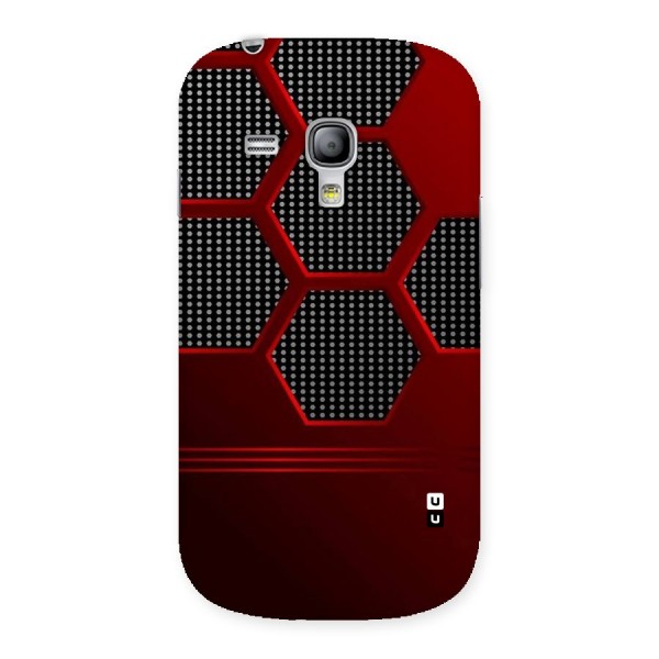 Red Black Hexagons Back Case for Galaxy S3 Mini