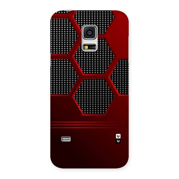 Red Black Hexagons Back Case for Galaxy S5 Mini
