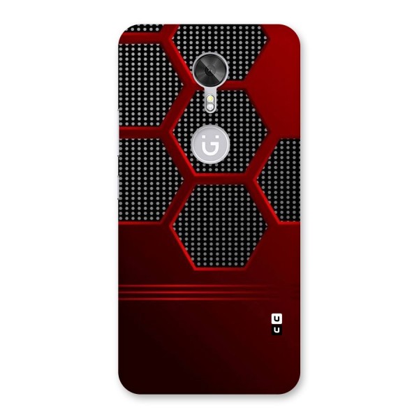 Red Black Hexagons Back Case for Gionee A1